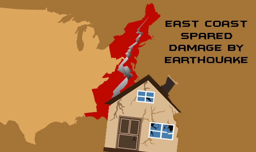 The US East Coast is spared widespread damage by an earthquake