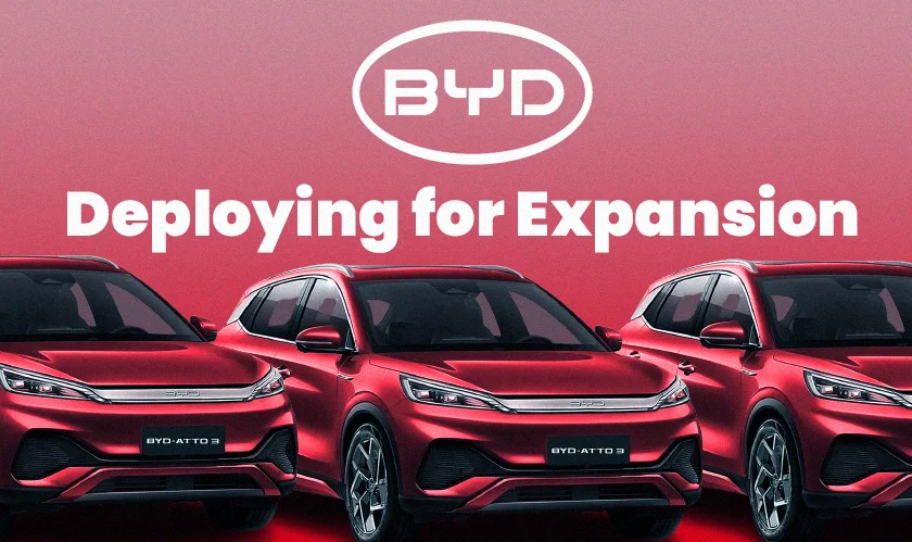  global expansion BYD eight car carriers 