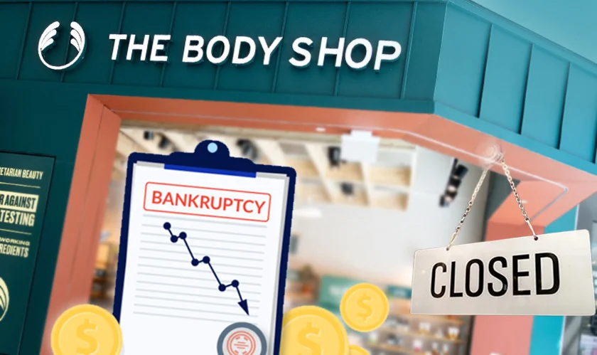  The Body Shop declares bankruptcy 